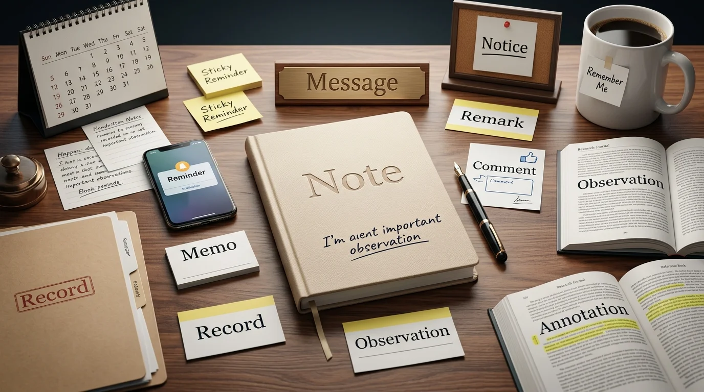 Writing Tips for Using Note Synonyms