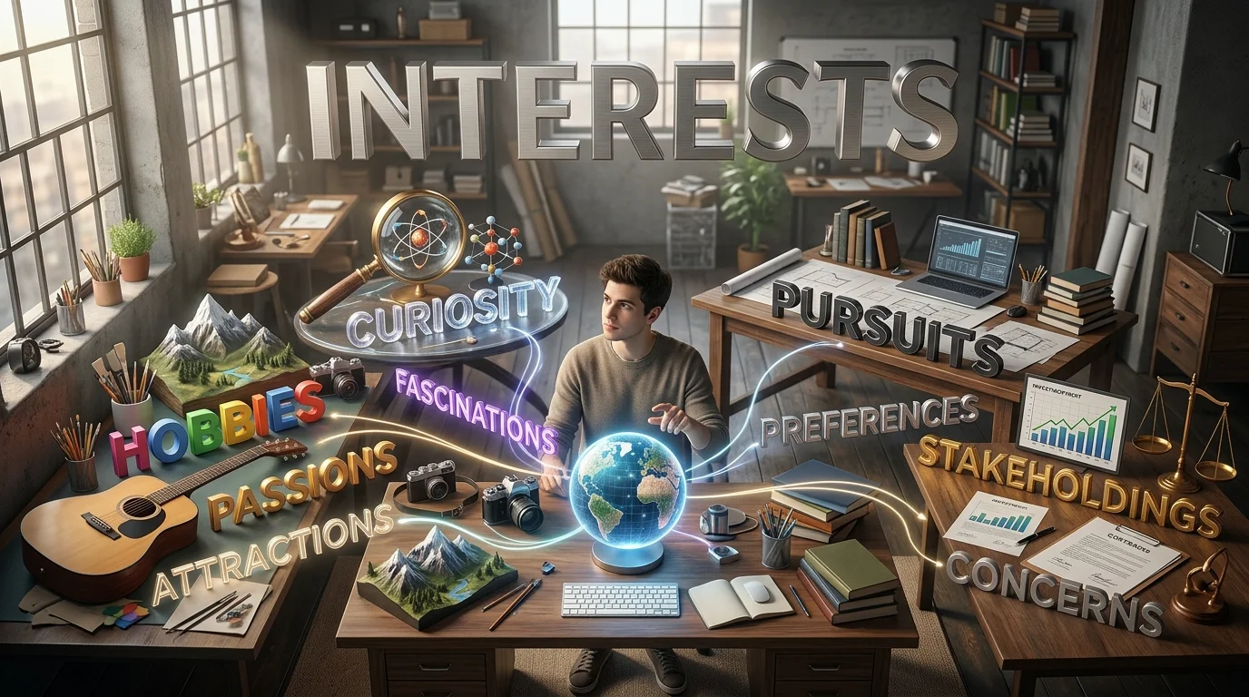 45+ Words Similar to Interests