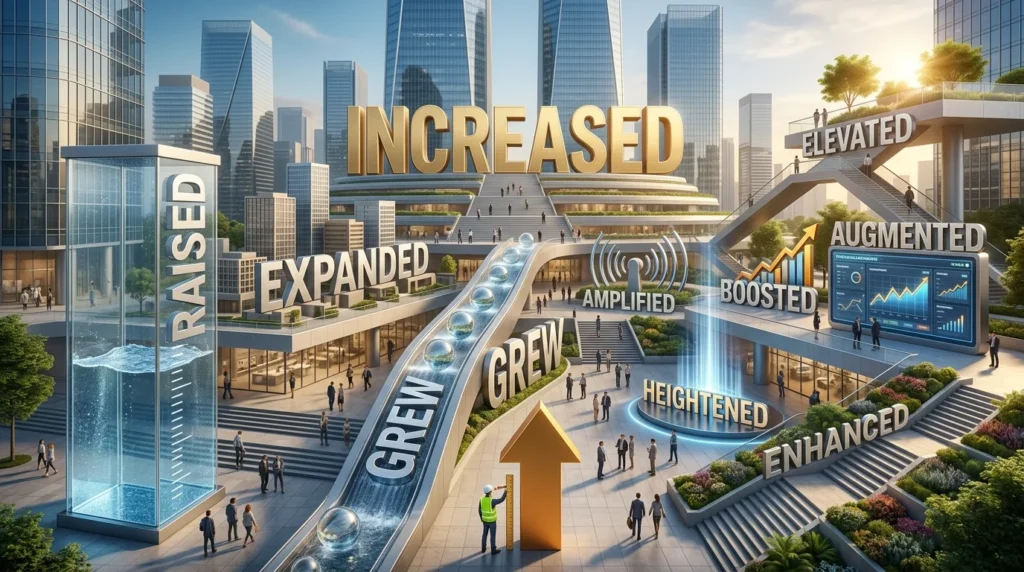 synonyms for increased