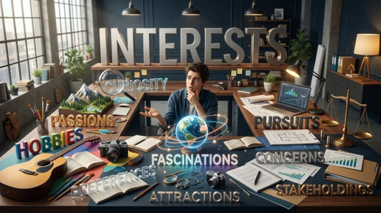 synonyms for interests