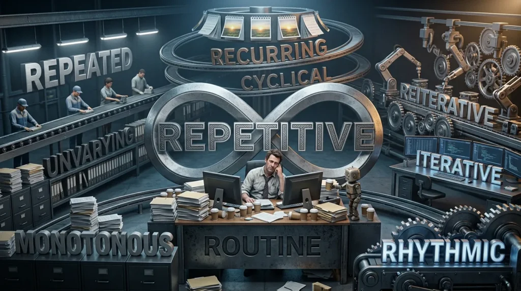 synonyms for repetitive